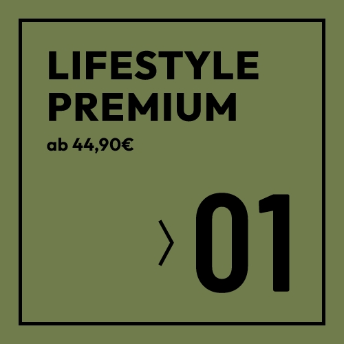 Grafik mit der Aufschrift ‚Lifestyle Premium ab 44,90 € und der Zahl 01.